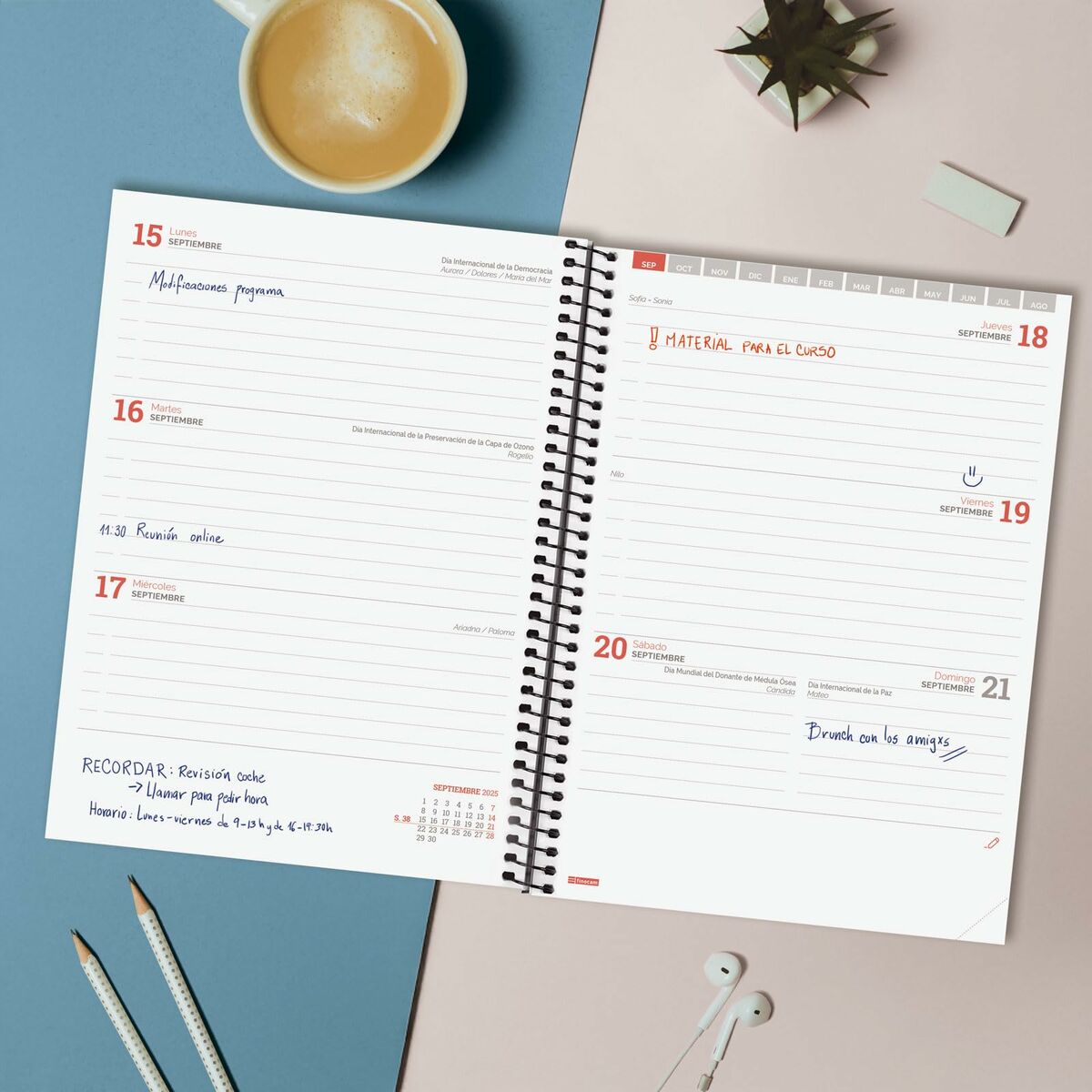 Dagbok Finocam-Kontor och Kontorsmaterial, Kalendrar, dagböcker och personliga arrangörer-Finocam-peaceofhome.se