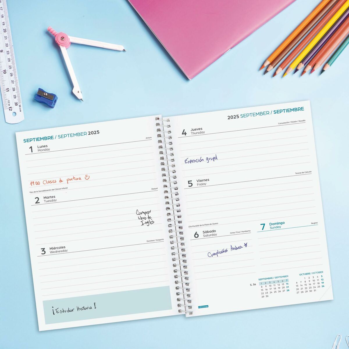 Dagbok Finocam-Kontor och Kontorsmaterial, Kalendrar, dagböcker och personliga arrangörer-Finocam-peaceofhome.se