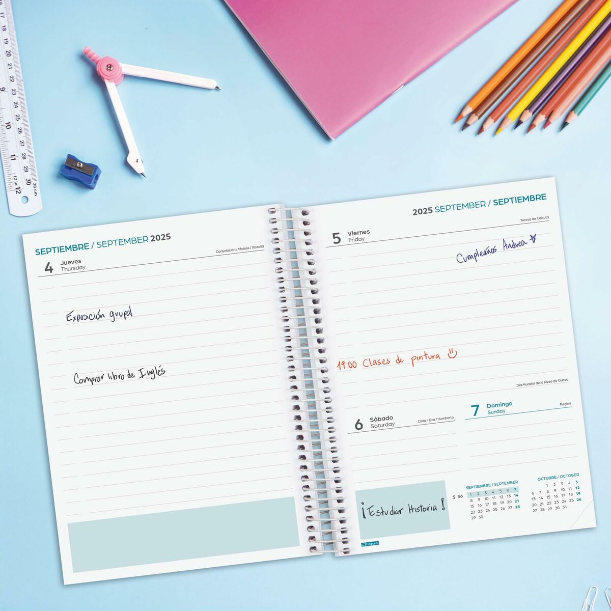 Dagbok Finocam-Kontor och Kontorsmaterial, Kalendrar, dagböcker och personliga arrangörer-Finocam-peaceofhome.se