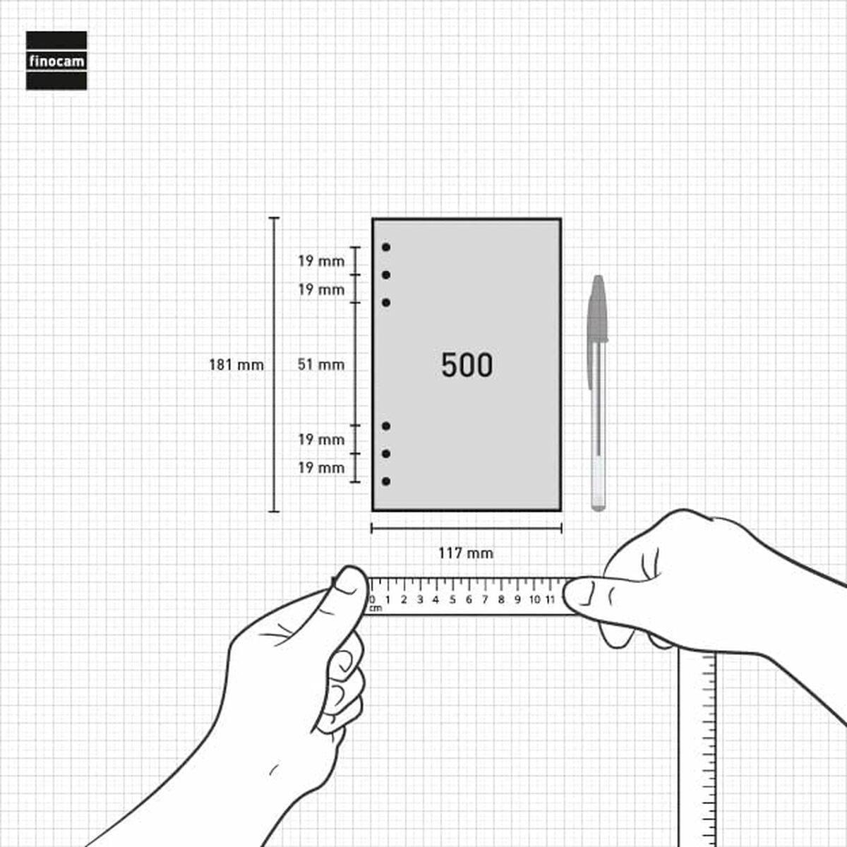 Dagbok Finocam OPEN TROYA 500 Svart 11,7 x 18,1 cm 2025-Kontor och Kontorsmaterial, Kalendrar, dagböcker och personliga arrangörer-Finocam-peaceofhome.se