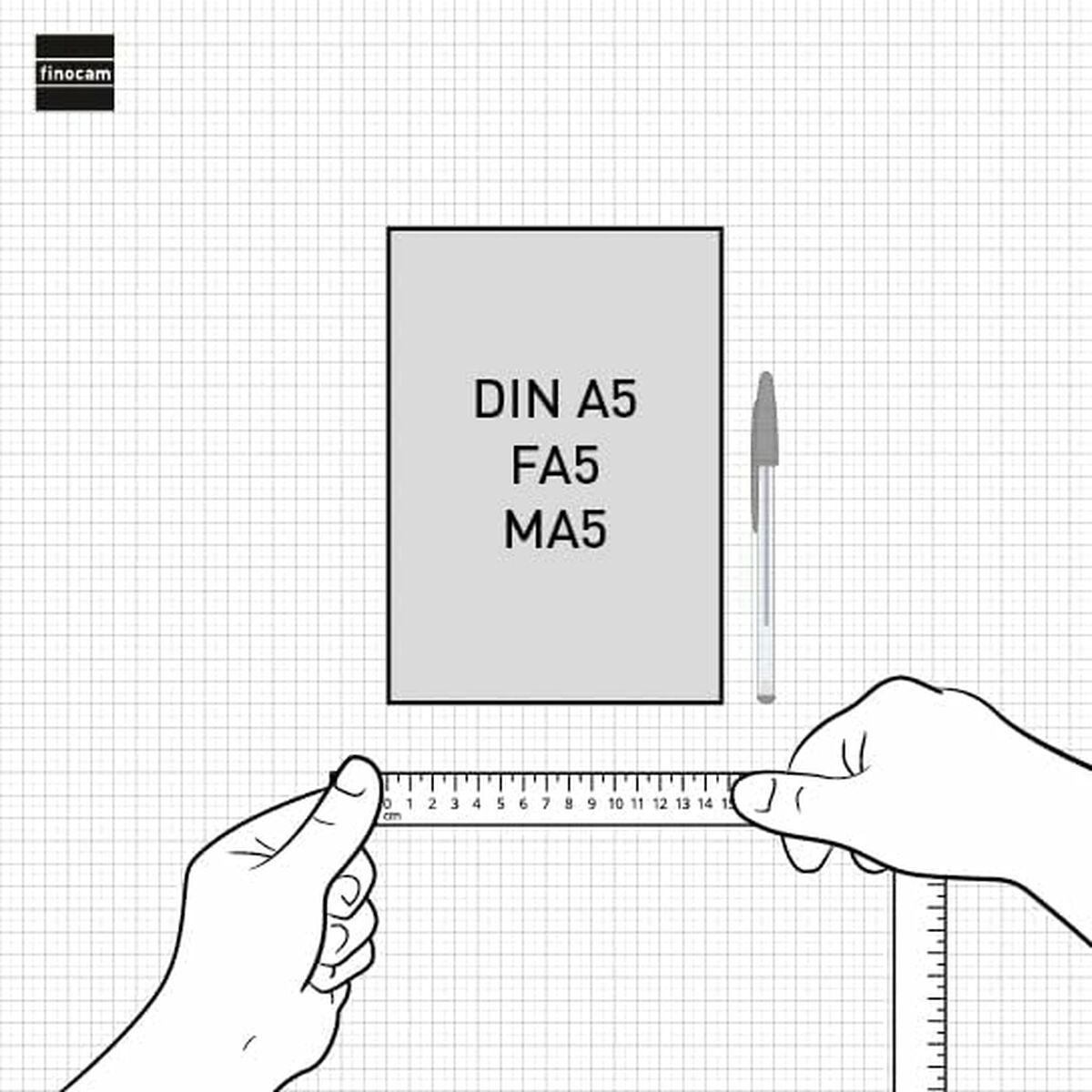 Dagbok Finocam Svart A5 14,8 x 21 cm 2025-Kontor och Kontorsmaterial, Kalendrar, dagböcker och personliga arrangörer-Finocam-peaceofhome.se