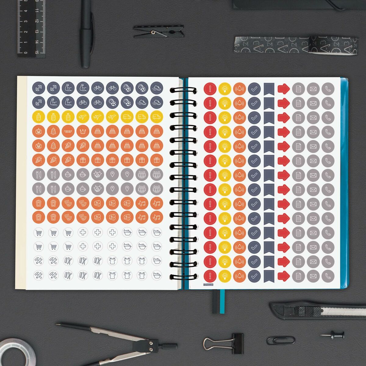 Dagbok Finocam Tempus Blå Quarto 15,5 x 21,7 cm 2024-2025-Kontor och Kontorsmaterial, Kalendrar, dagböcker och personliga arrangörer-Finocam-peaceofhome.se