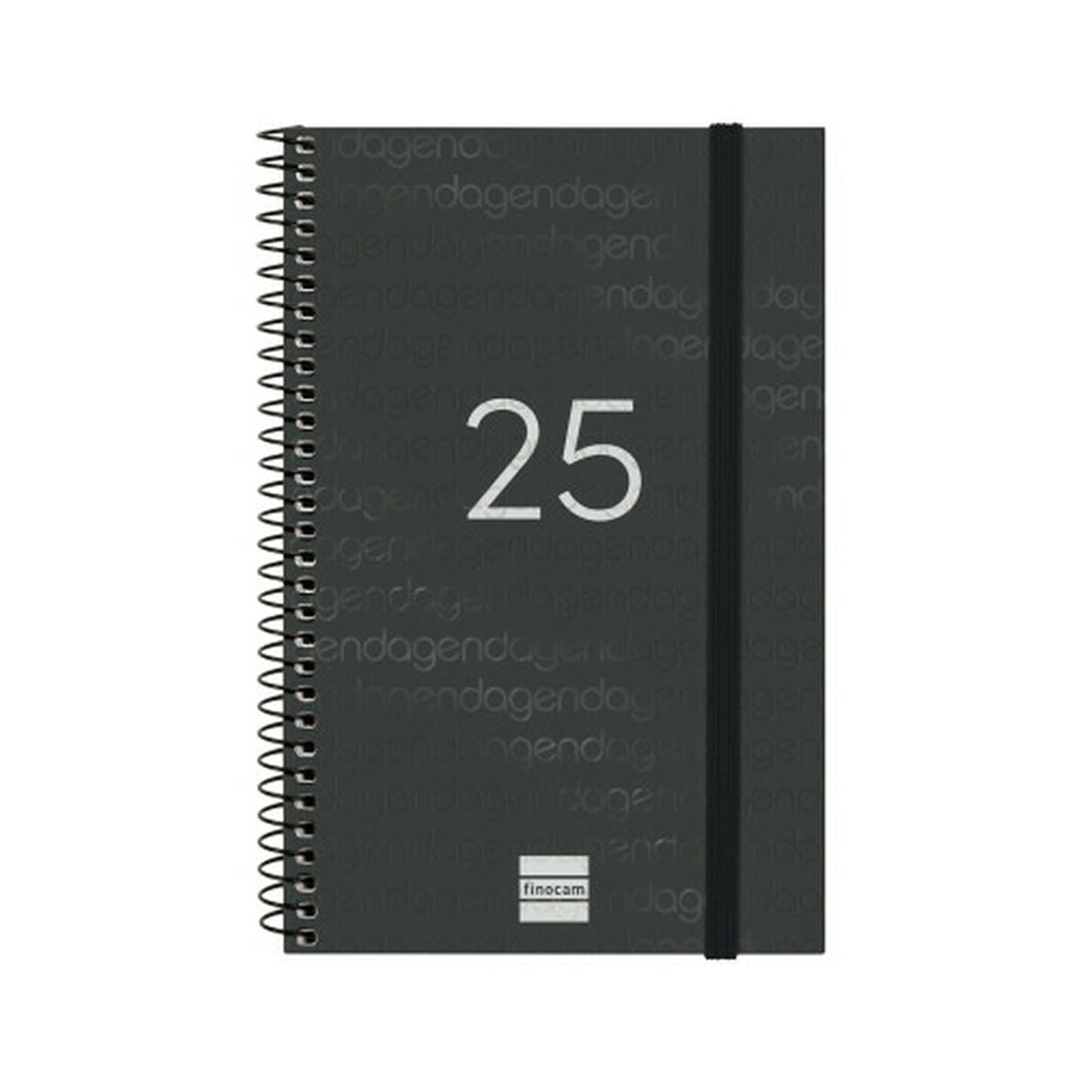 Dagbok Finocam YEAR Svart 11,7 x 18,1 cm 2025-Kontor och Kontorsmaterial, Kalendrar, dagböcker och personliga arrangörer-Finocam-peaceofhome.se