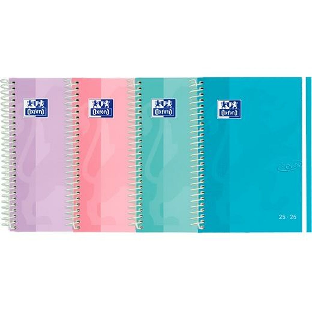 Dagbok Oxford TOUCH 1/4 15 x 21 cm 2025-2026 (10 antal)-Kontor och Kontorsmaterial, Kalendrar, dagböcker och personliga arrangörer-Oxford-peaceofhome.se