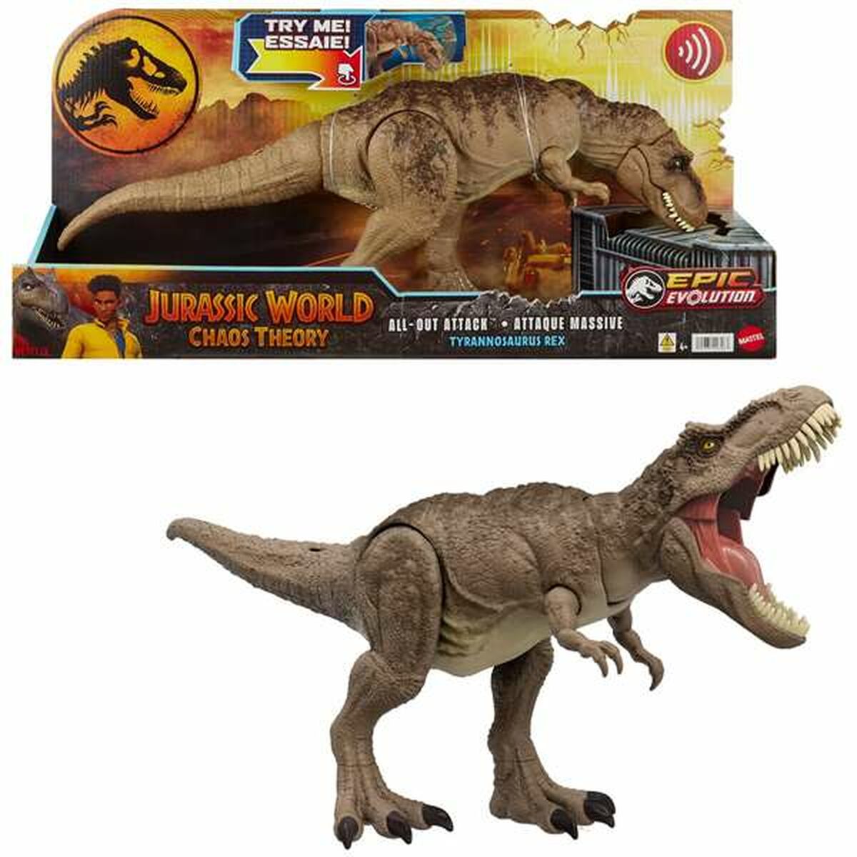 Dinosaurie Mattel Jurassic World T-Rex Plast-Leksaker och spel, Dockor och actionfigurer-Mattel-peaceofhome.se