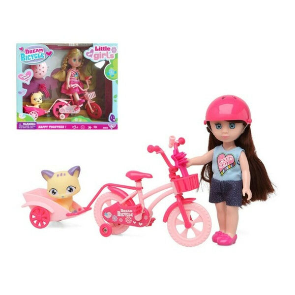 Docka med husdjur Dream Bicycle Rosa-Leksaker och spel, Dockor och tillbehör-BigBuy Fun-peaceofhome.se