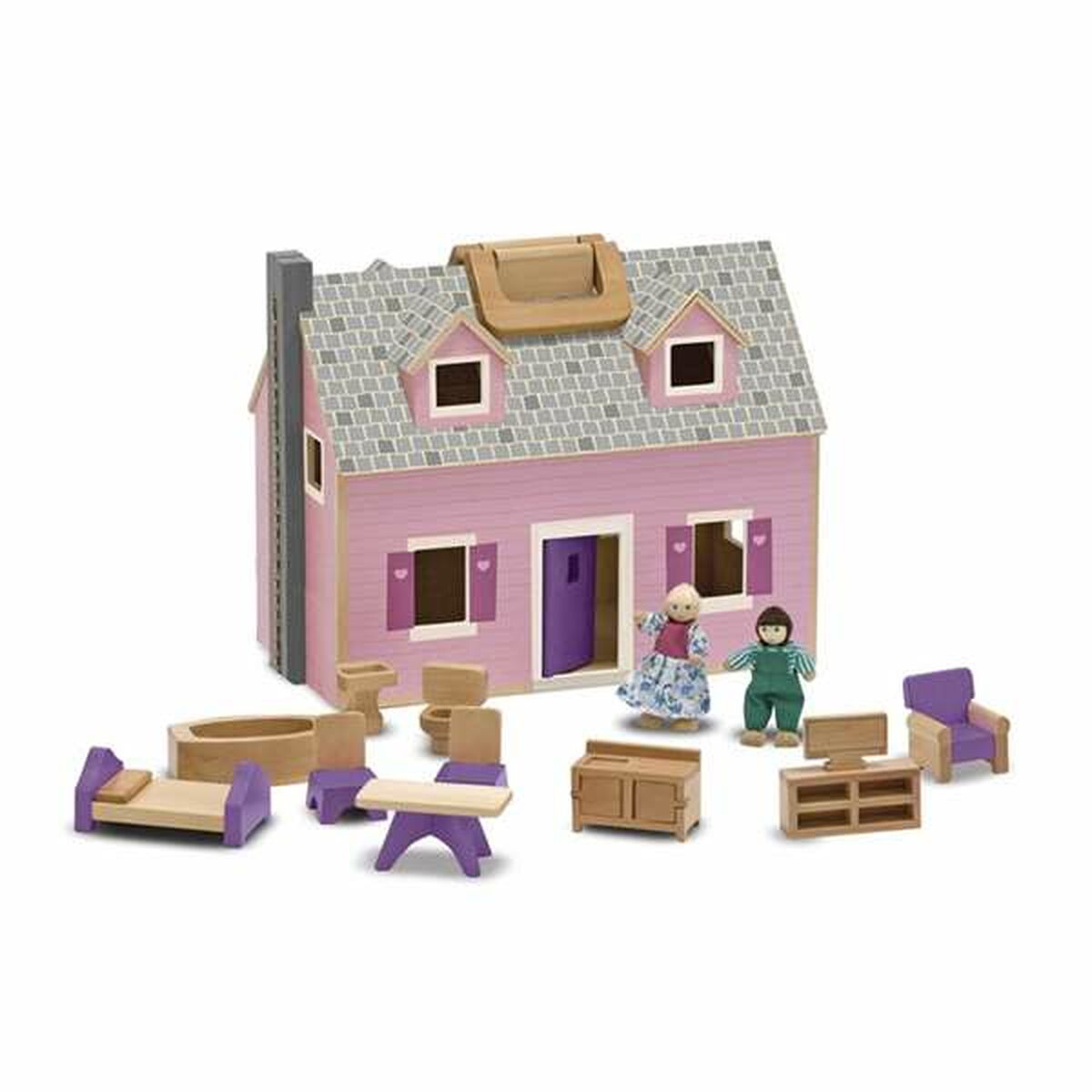 Dockhus Melissa & Doug 35 x 26 x 20 cm-Leksaker och spel, Dockor och tillbehör-Melissa & Doug-peaceofhome.se