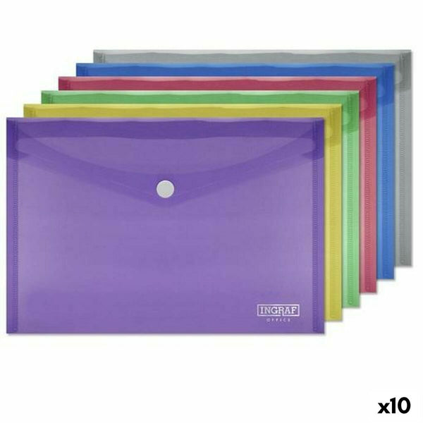 Dokumenthållare Ingraf Plast Multicolour Lås A5 (10 antal)-Kontor och Kontorsmaterial, Kontorsmaterial-Ingraf-peaceofhome.se
