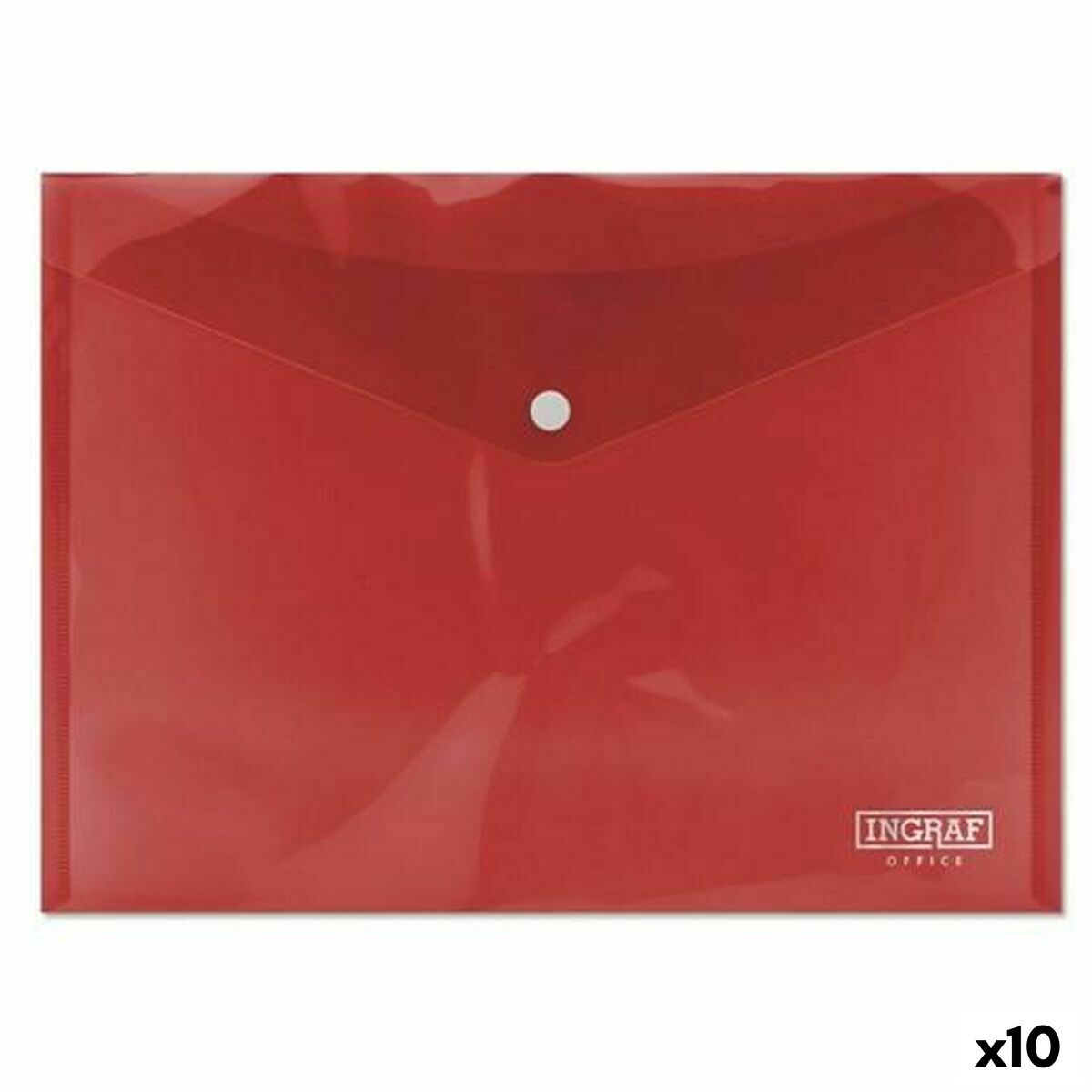 Dokumenthållare Ingraf Plast Röd Lås A4 (10 antal)-Kontor och Kontorsmaterial, Kontorsmaterial-Ingraf-peaceofhome.se