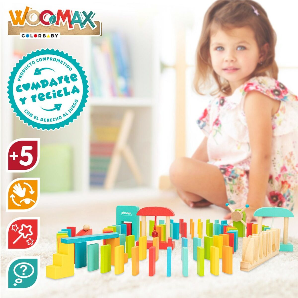 Domino Woomax (6 antal)-Leksaker och spel, Spel och tillbehör-Woomax-peaceofhome.se