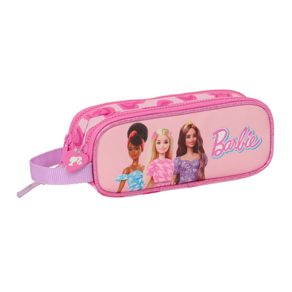 Dubbel bär-allt Barbie Love Rosa 21 x 8 x 6 cm-Kontor och Kontorsmaterial, Skol- och utbildningsmaterial-Barbie-peaceofhome.se