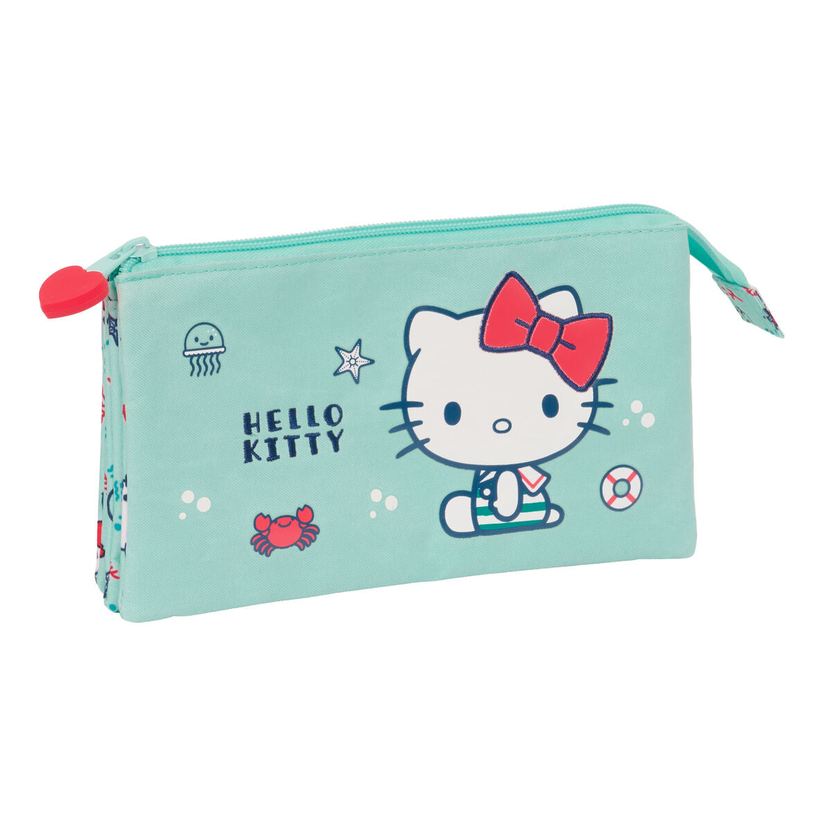 Dubbel bär-allt Hello Kitty Sea lovers Turkos 22 x 12 x 3 cm-Kontor och Kontorsmaterial, Skol- och utbildningsmaterial-Hello Kitty-peaceofhome.se