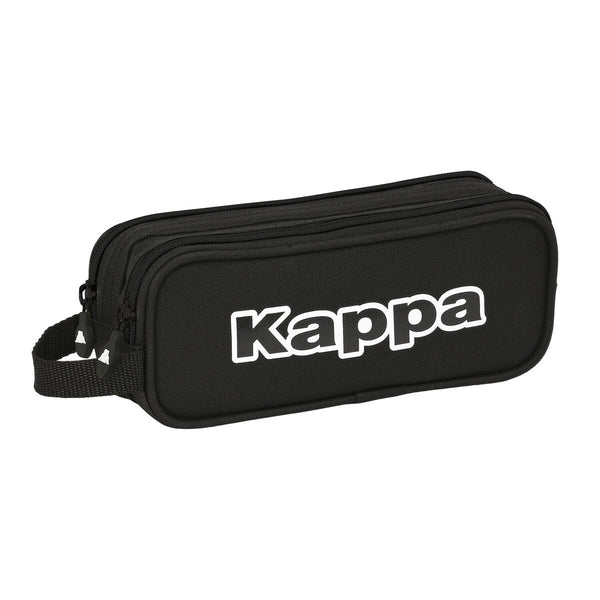 Dubbel bär-allt Kappa Black Svart (21 x 8 x 6 cm)-Kontor och Kontorsmaterial, Skol- och utbildningsmaterial-Kappa-peaceofhome.se