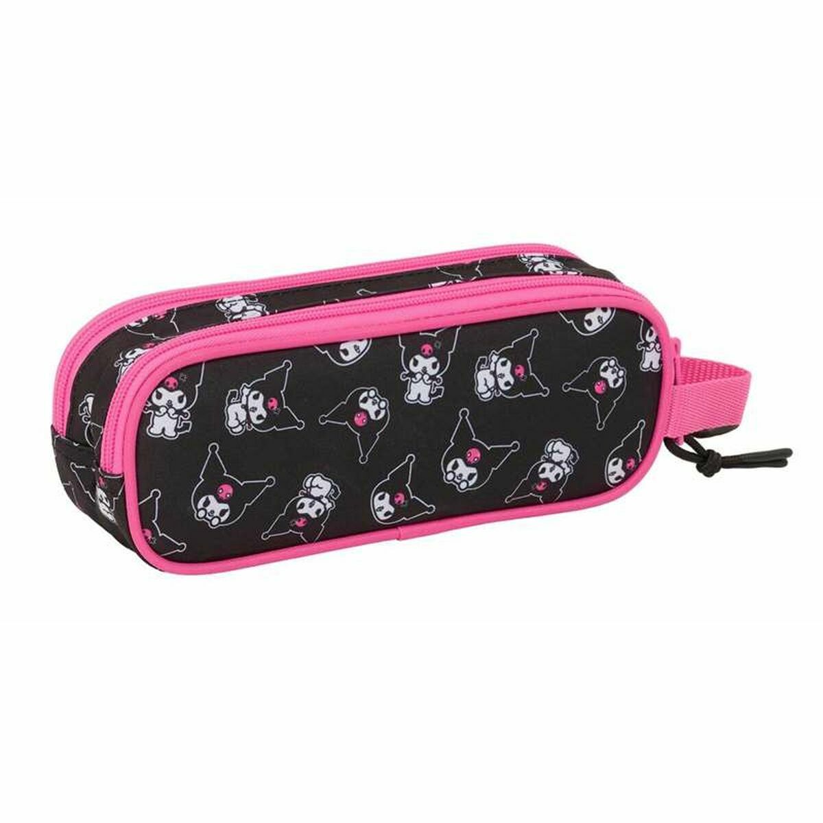 Dubbel bär-allt Kuromi Svart Fuchsia 21 x 8 x 6 cm-Kontor och Kontorsmaterial, Skol- och utbildningsmaterial-Kuromi-peaceofhome.se