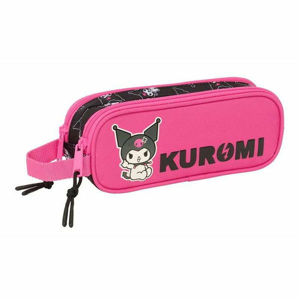 Dubbel bär-allt Kuromi Svart Fuchsia 21 x 8 x 6 cm-Kontor och Kontorsmaterial, Skol- och utbildningsmaterial-Kuromi-peaceofhome.se