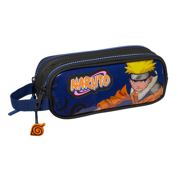 Dubbel bär-allt Naruto Ninja Blå Svart 21 x 8 x 6 cm-Kontor och Kontorsmaterial, Skol- och utbildningsmaterial-Naruto-peaceofhome.se