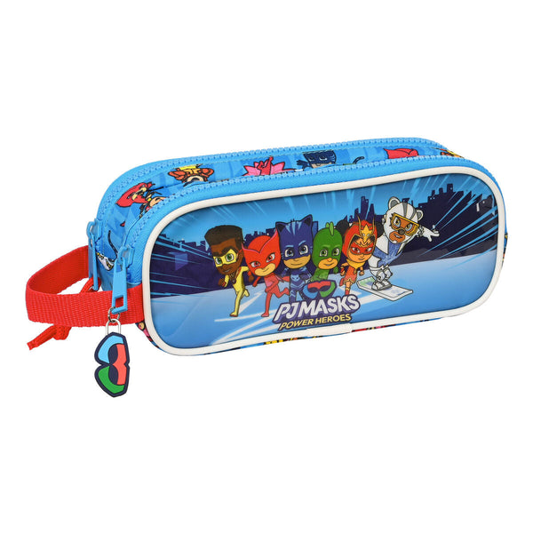 Dubbel bär-allt PJ Masks Blå 21 x 8 x 6 cm-Kontor och Kontorsmaterial, Skol- och utbildningsmaterial-PJ Masks-peaceofhome.se