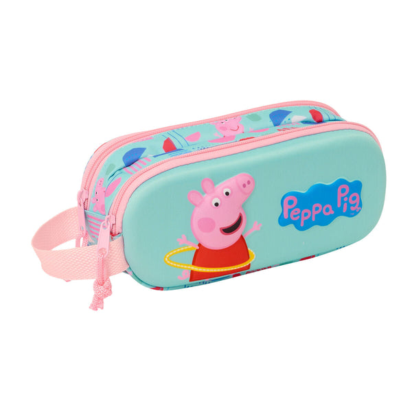 Dubbel bär-allt Peppa Pig Grön Rosa 21 x 8 x 6 cm 3D-Kontor och Kontorsmaterial, Skol- och utbildningsmaterial-Peppa Pig-peaceofhome.se