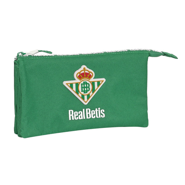 Dubbel bär-allt Real Betis Balompié Grön 22 x 12 x 3 cm-Kontor och Kontorsmaterial, Skol- och utbildningsmaterial-Real Betis Balompié-peaceofhome.se