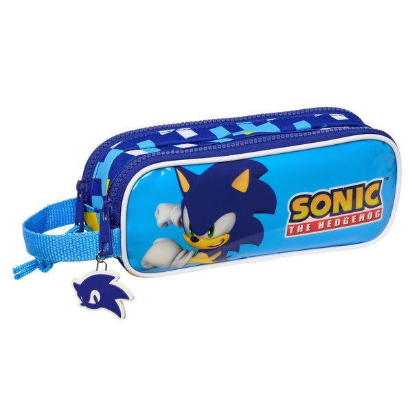 Dubbel bär-allt Sonic Speed Blå 21 x 8 x 6 cm-Kontor och Kontorsmaterial, Skol- och utbildningsmaterial-Sonic-peaceofhome.se