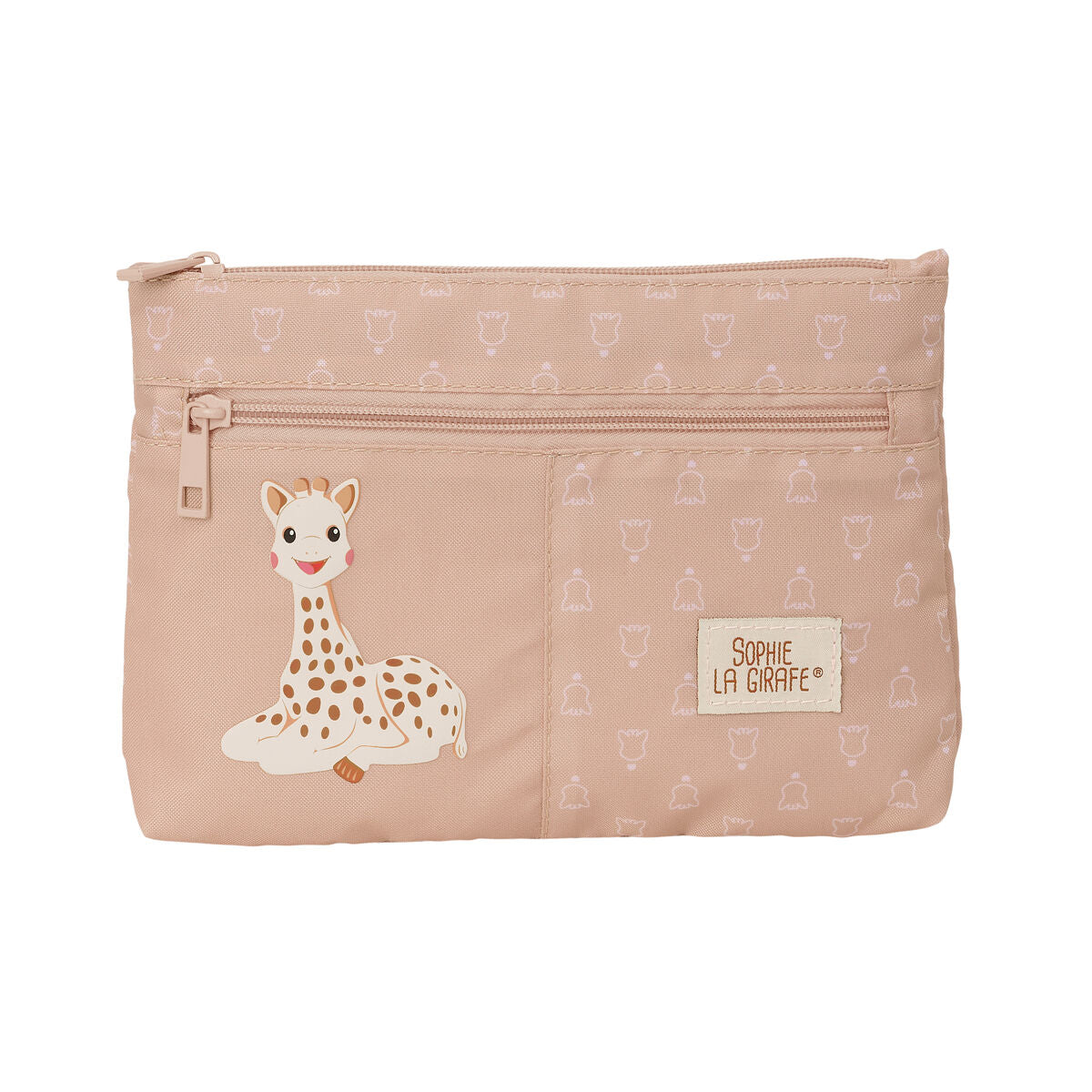 Dubbel bär-allt Sophie la Girafe Beige 23 x 16 x 3 cm-Kontor och Kontorsmaterial, Skol- och utbildningsmaterial-Sophie la Girafe-peaceofhome.se