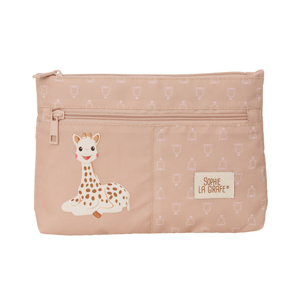 Dubbel bär-allt Sophie la Girafe Beige 23 x 16 x 3 cm-Kontor och Kontorsmaterial, Skol- och utbildningsmaterial-Sophie la Girafe-peaceofhome.se