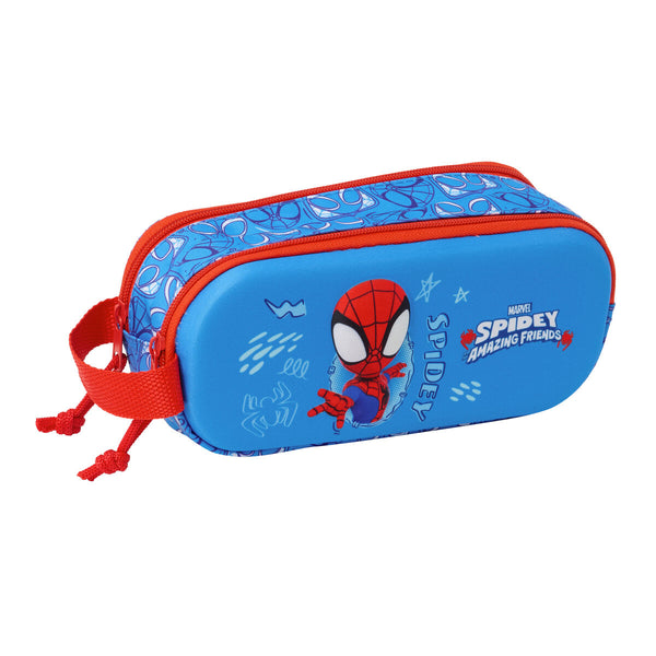 Dubbel bär-allt Spider-Man Röd Marinblå 21 x 8 x 6 cm 3D-Kontor och Kontorsmaterial, Skol- och utbildningsmaterial-Spider-Man-peaceofhome.se