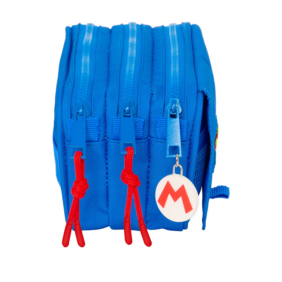Dubbel bär-allt Super Mario Play Blå Röd 21,5 x 10 x 8 cm-Kontor och Kontorsmaterial, Skol- och utbildningsmaterial-Super Mario-peaceofhome.se