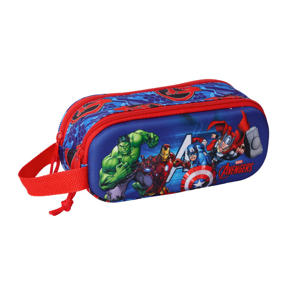 Dubbel bär-allt The Avengers Röd Mörkblå 21 x 8 x 6 cm 3D-Kontor och Kontorsmaterial, Skol- och utbildningsmaterial-The Avengers-peaceofhome.se