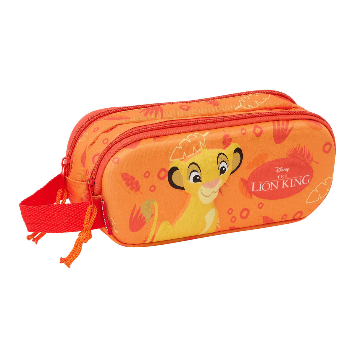 Dubbel bär-allt The Lion King Orange 21 x 8 x 6 cm 3D-Kontor och Kontorsmaterial, Skol- och utbildningsmaterial-The Lion King-peaceofhome.se