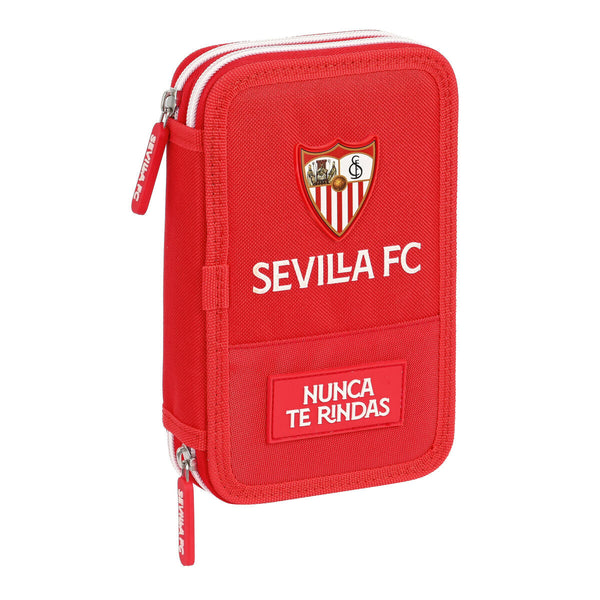 Dubbelt pennfodral Sevilla Fútbol Club Röd (28 Delar)-Kontor och Kontorsmaterial, Skol- och utbildningsmaterial-Sevilla Fútbol Club-peaceofhome.se