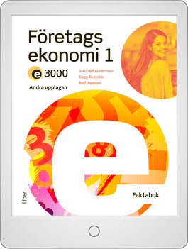 E3000 Företagsekonomi 1 Faktabok Onlinebok-Digitala böcker-Liber-peaceofhome.se