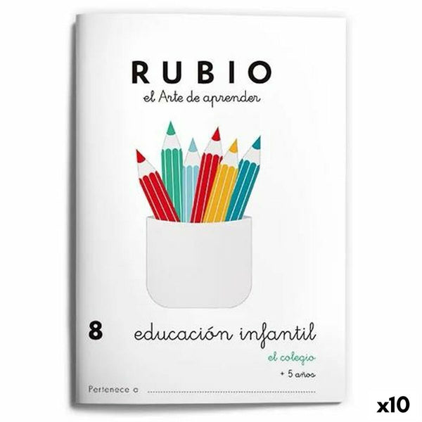 Early Childhood Education Notebook Rubio Nº8 A5 spanska (10 antal)-Kontor och Kontorsmaterial, Pappersprodukter för kontoret-Cuadernos Rubio-peaceofhome.se