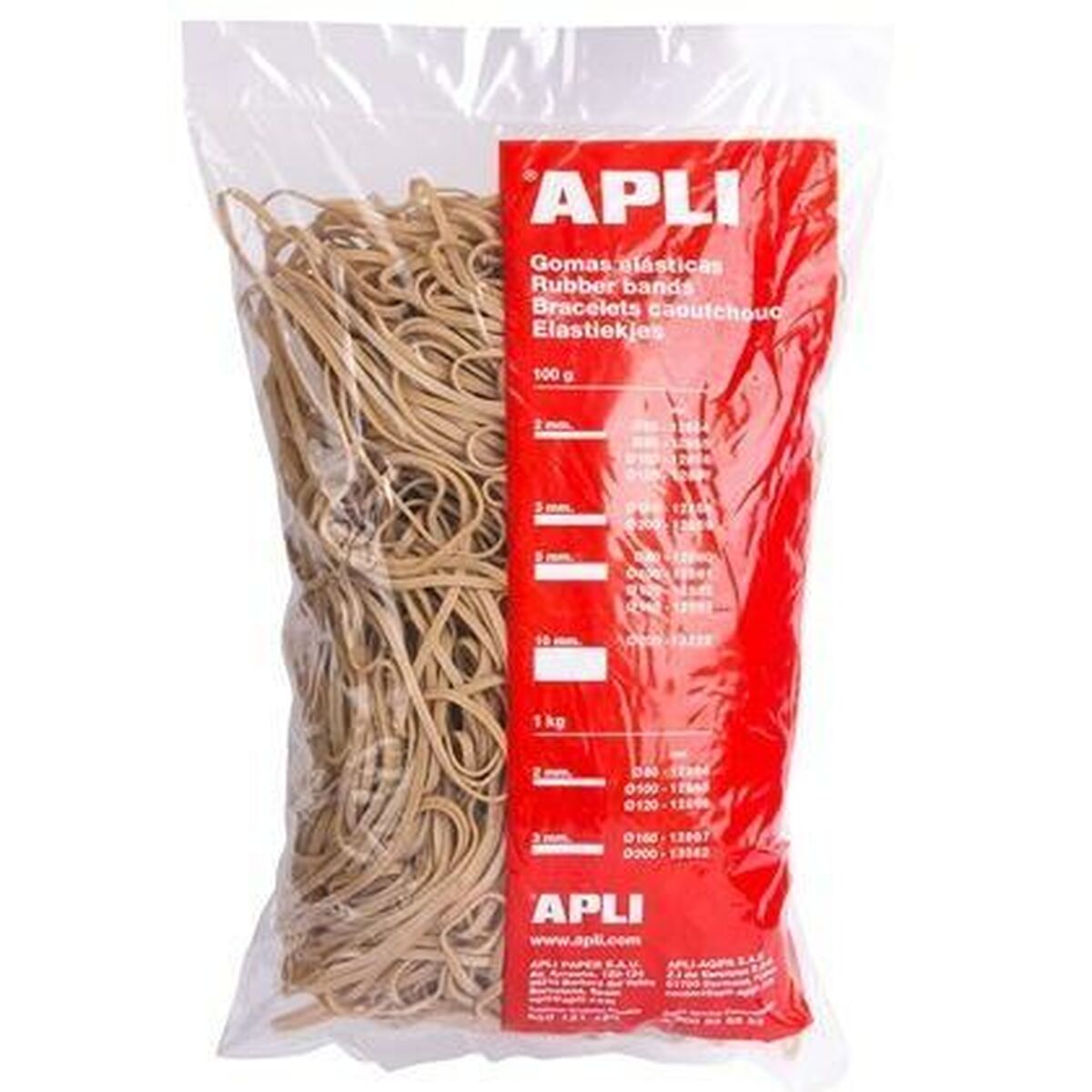 Elastiska band Apli Brun 100 x 5 mm (10 antal)-Kontor och Kontorsmaterial, Kontorsmaterial-Apli-peaceofhome.se