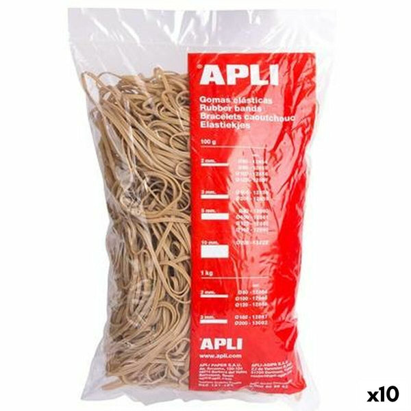 Elastiska band Apli Brun 160 x 3 mm (10 antal)-Kontor och Kontorsmaterial, Kontorsmaterial-Apli-peaceofhome.se