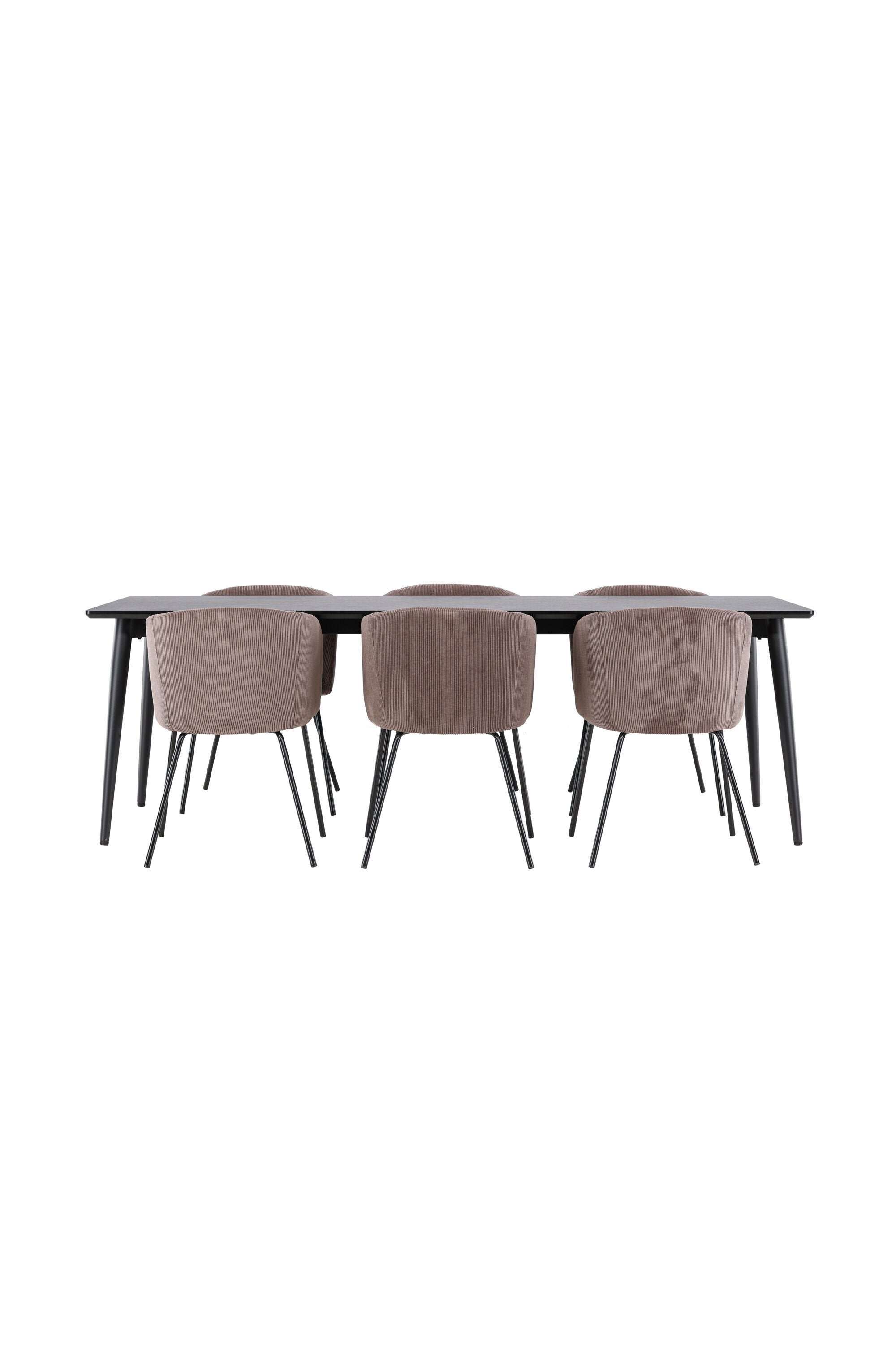 Ellis Matbord med Berit Matstol-GR Dining Set-Venture Home-peaceofhome.se