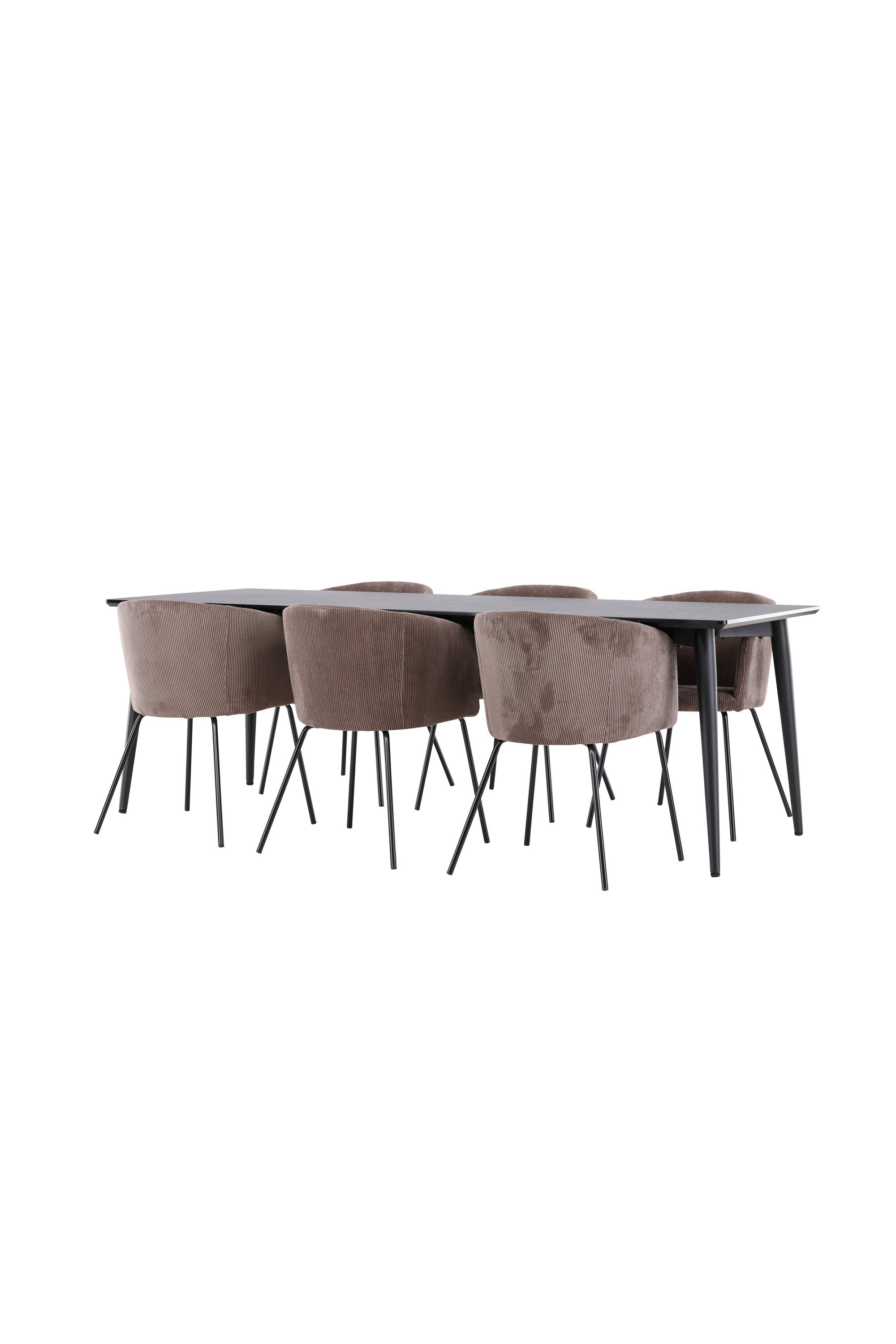 Ellis Matbord med Berit Matstol-GR Dining Set-Venture Home-peaceofhome.se