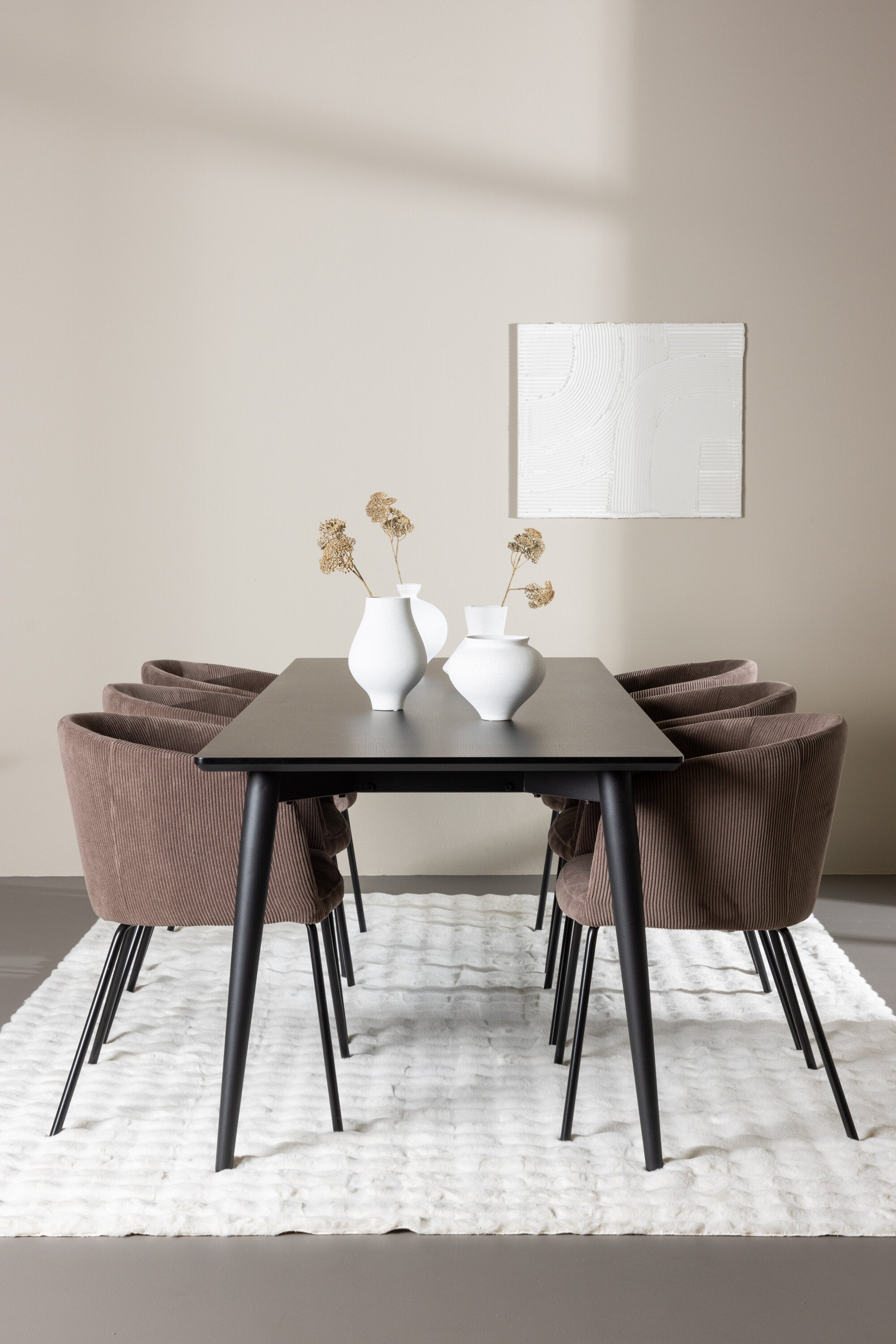 Ellis Matbord med Berit Matstol-GR Dining Set-Venture Home-peaceofhome.se