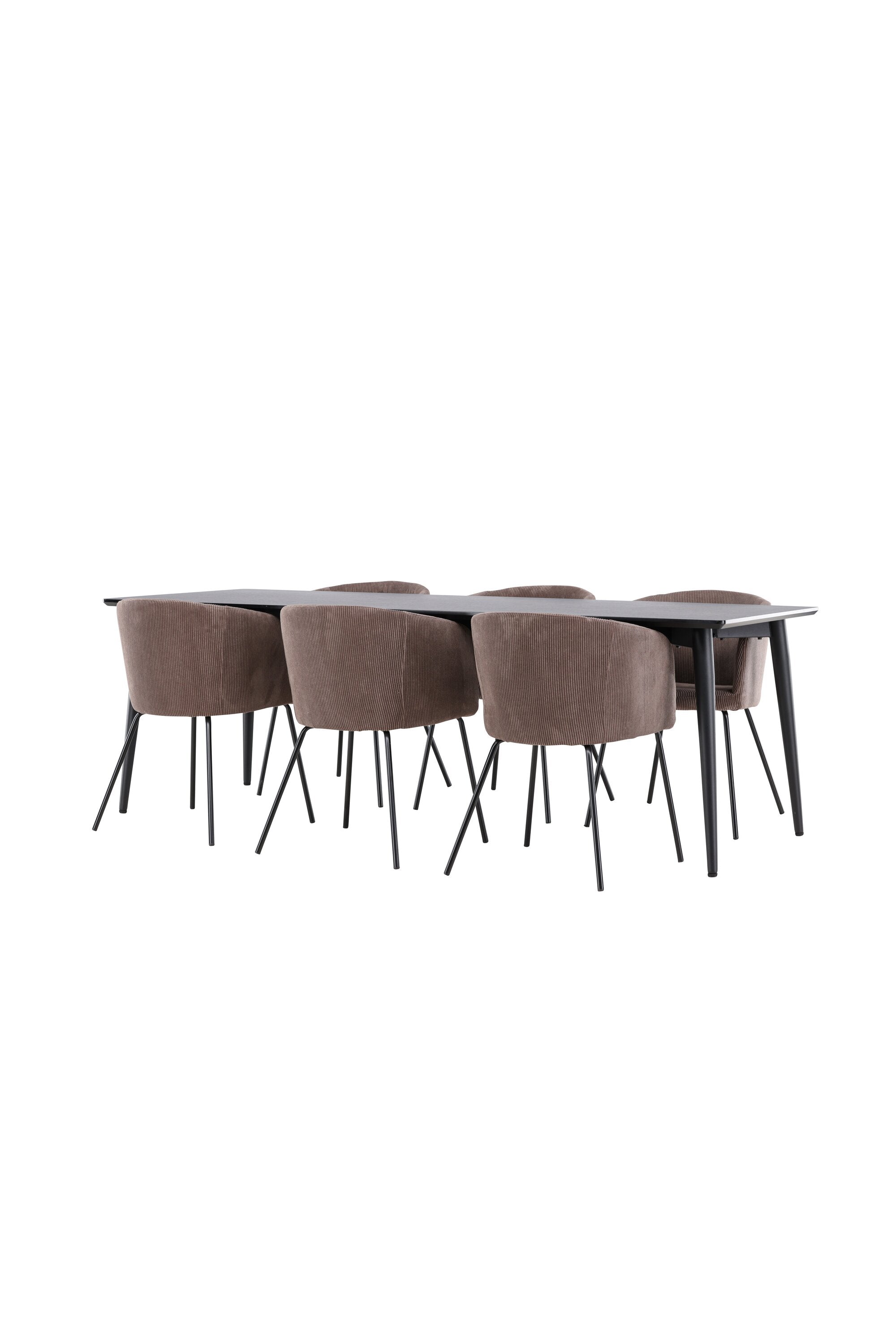 Ellis Matbord med Berit Matstol-GR Dining Set-Venture Home-peaceofhome.se