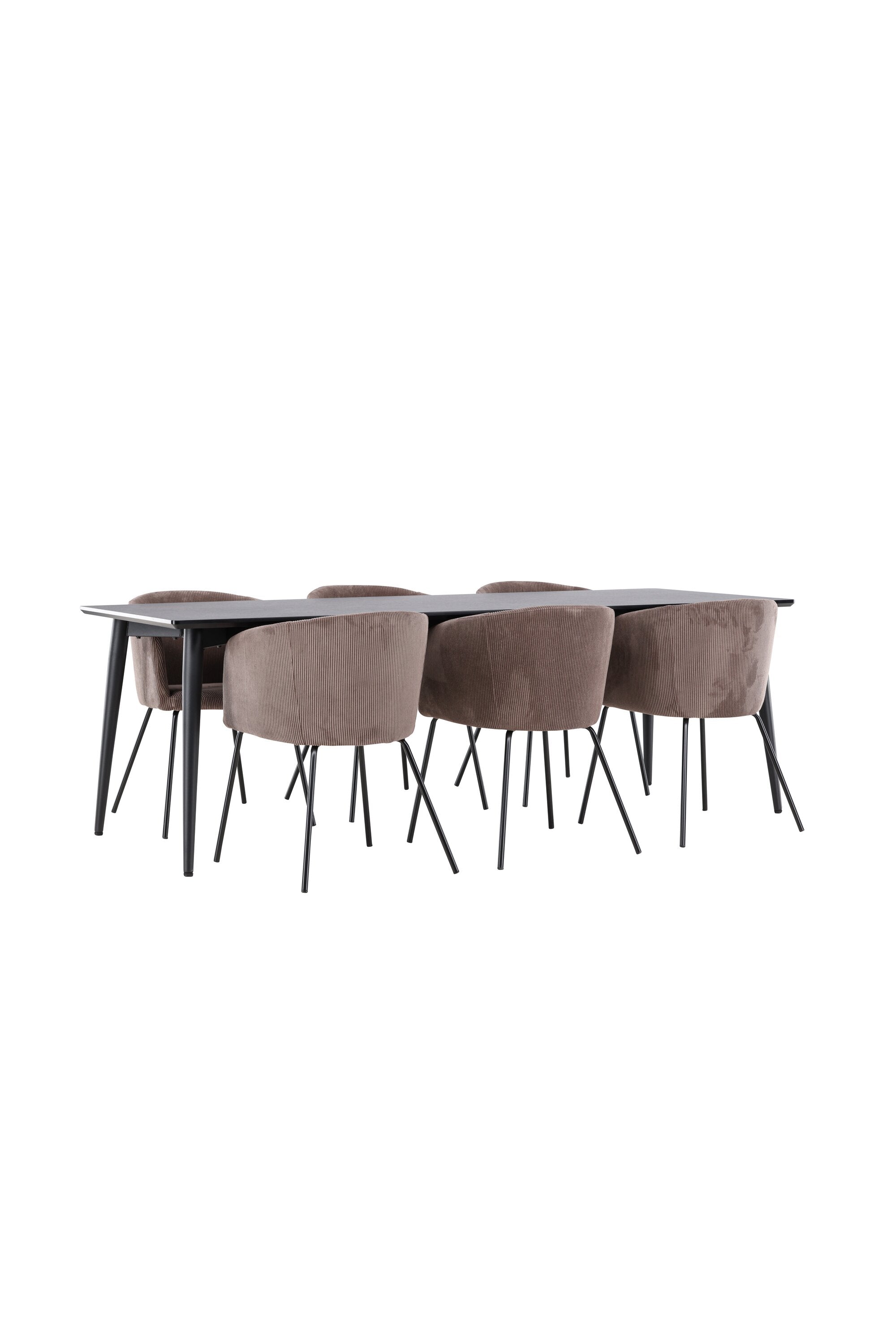 Ellis Matbord med Berit Matstol-GR Dining Set-Venture Home-peaceofhome.se