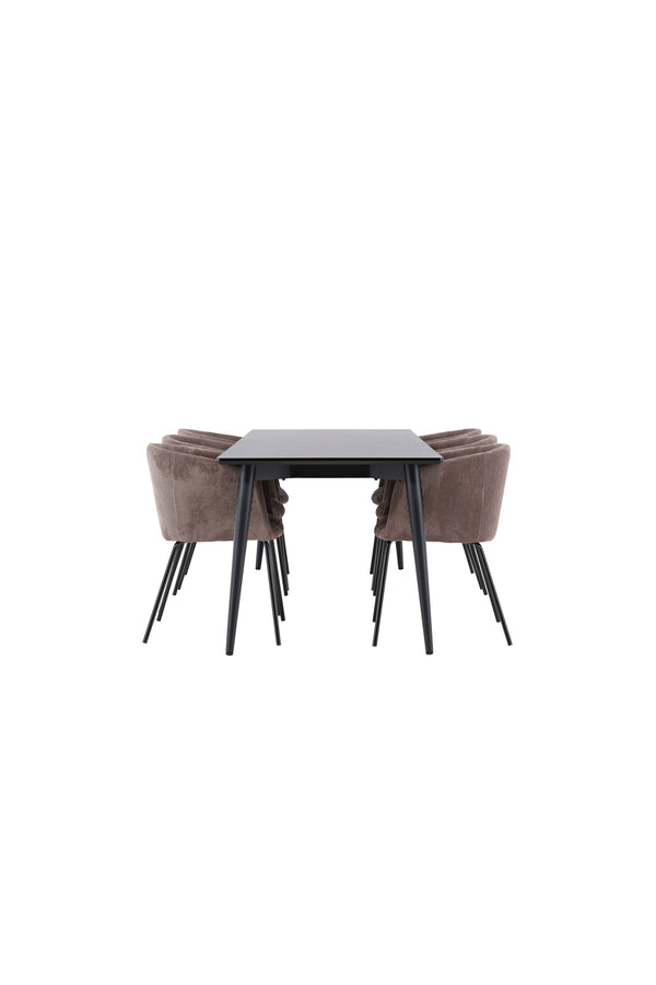 Ellis Matbord med Berit Matstol-GR Dining Set-Venture Home-peaceofhome.se