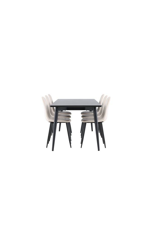 Ellis Matbord med Polar Matstol-GR Dining Set-Venture Home-peaceofhome.se