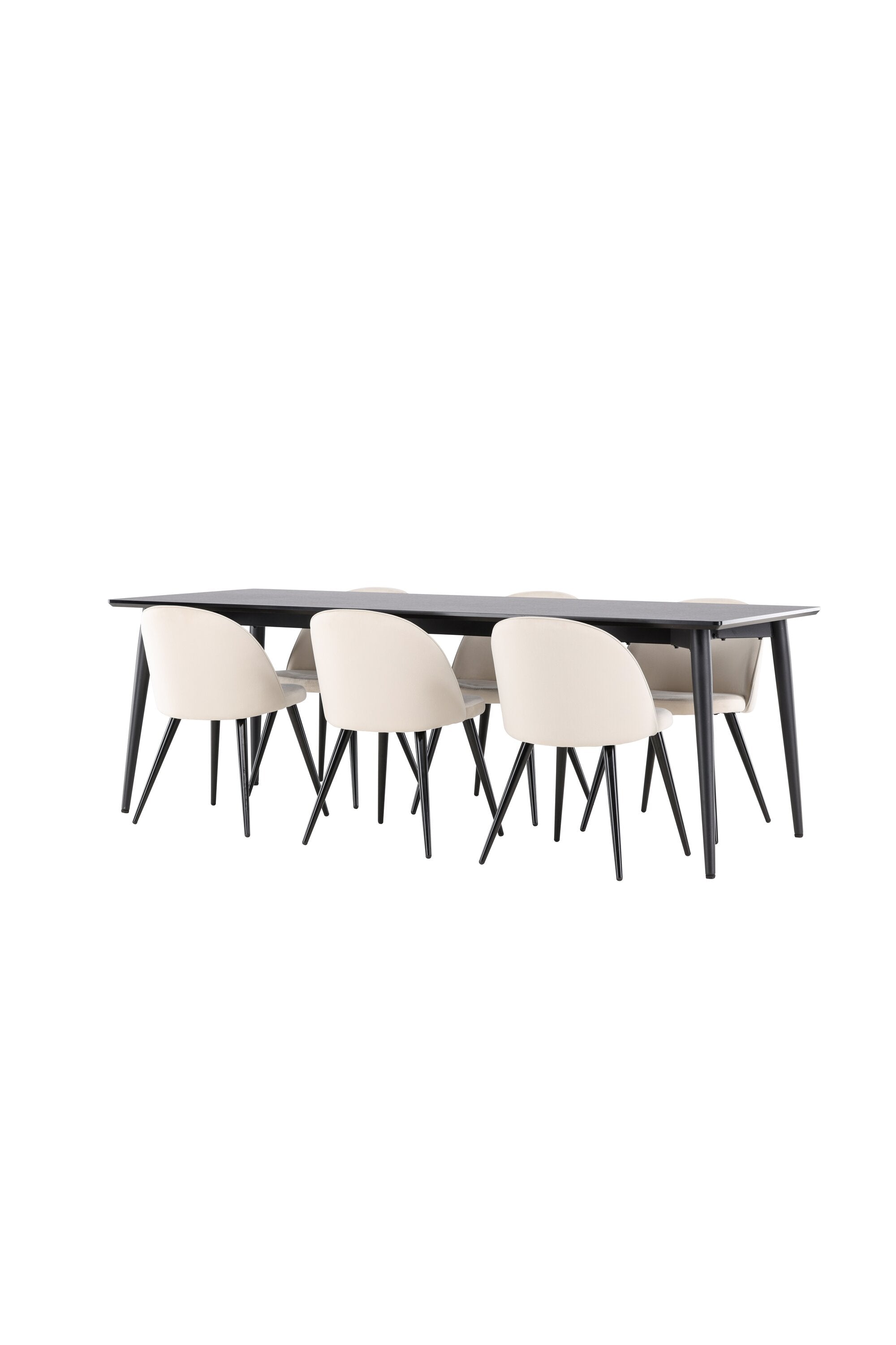 Ellis Matbord med Velvet Matstol-GR Dining Set-Venture Home-peaceofhome.se