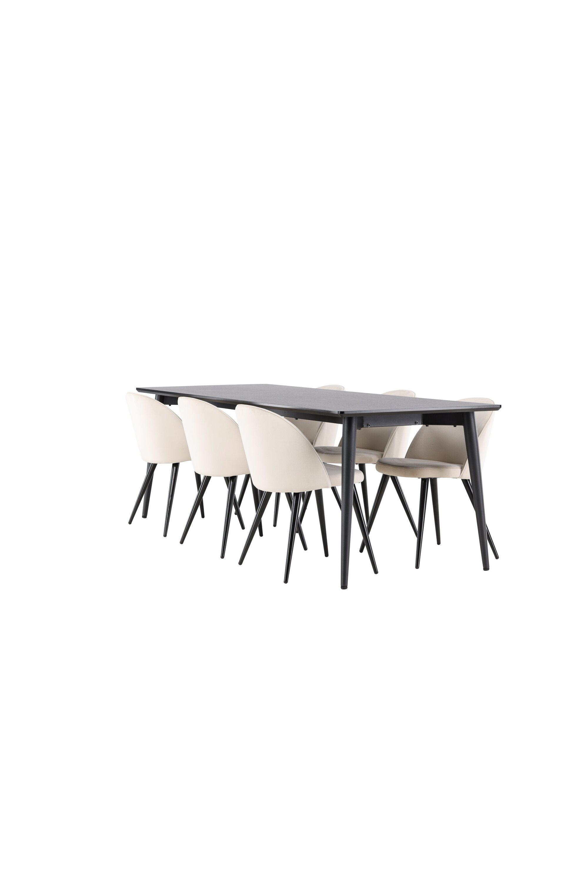 Ellis Matbord med Velvet Matstol-GR Dining Set-Venture Home-peaceofhome.se