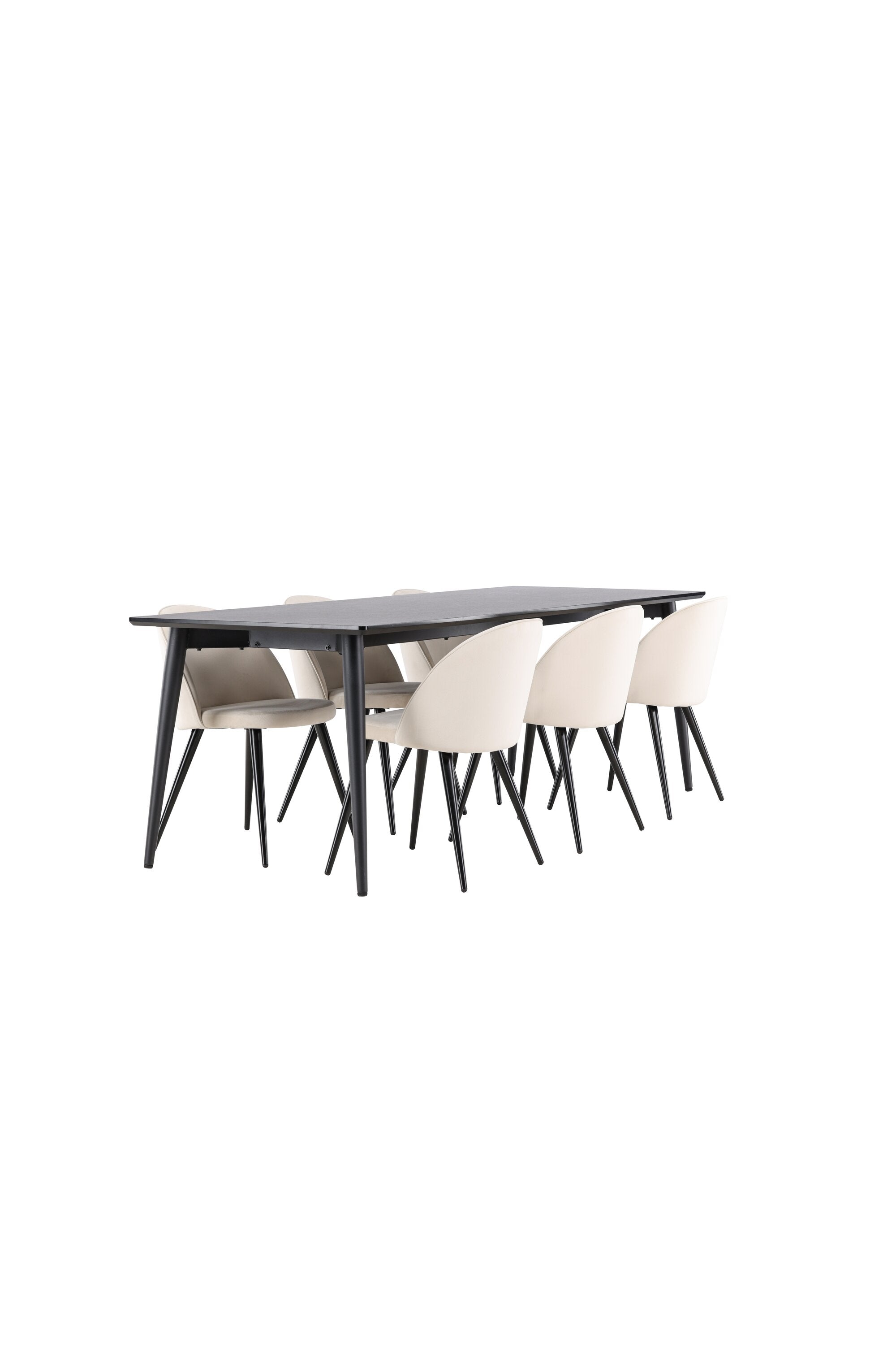 Ellis Matbord med Velvet Matstol-GR Dining Set-Venture Home-peaceofhome.se