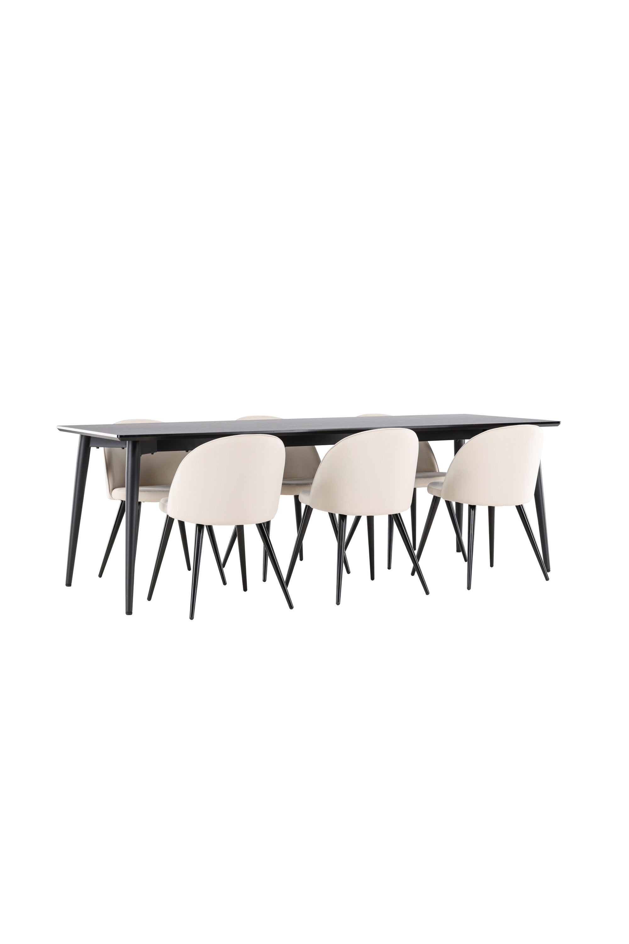 Ellis Matbord med Velvet Matstol-GR Dining Set-Venture Home-peaceofhome.se