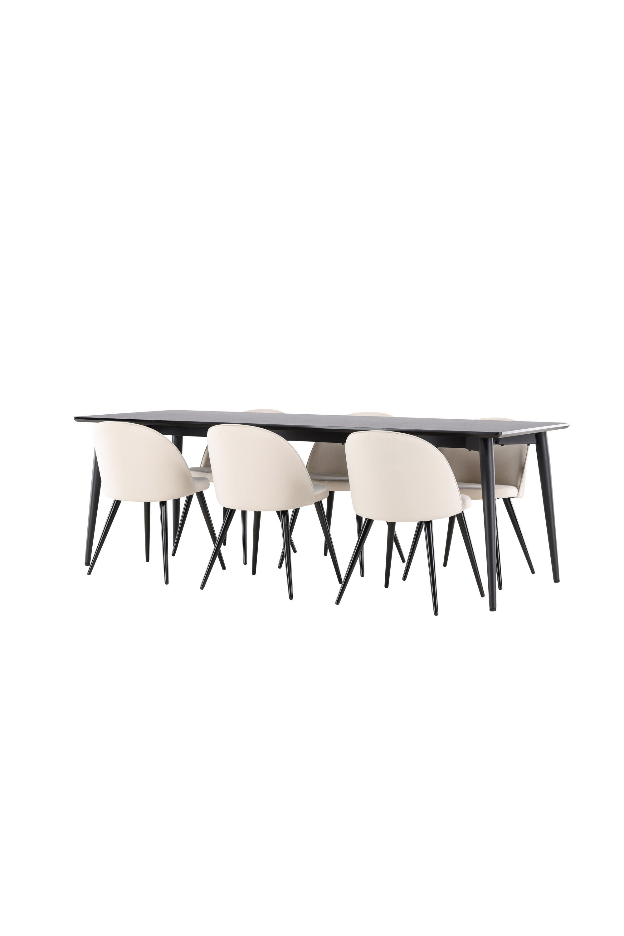 Ellis Matbord med Velvet Matstol-GR Dining Set-Venture Home-peaceofhome.se