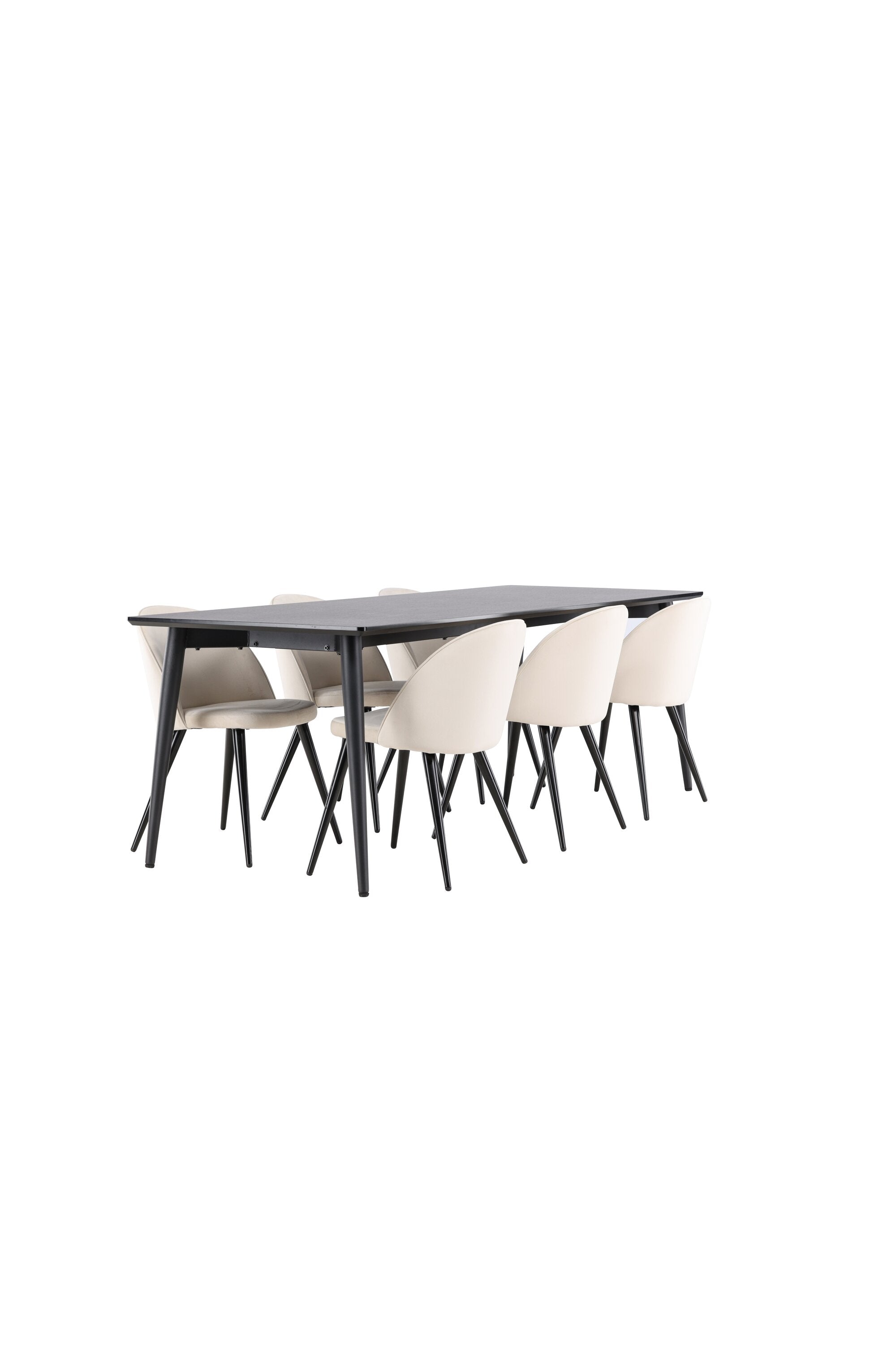 Ellis Matbord med Velvet Matstol-GR Dining Set-Venture Home-peaceofhome.se