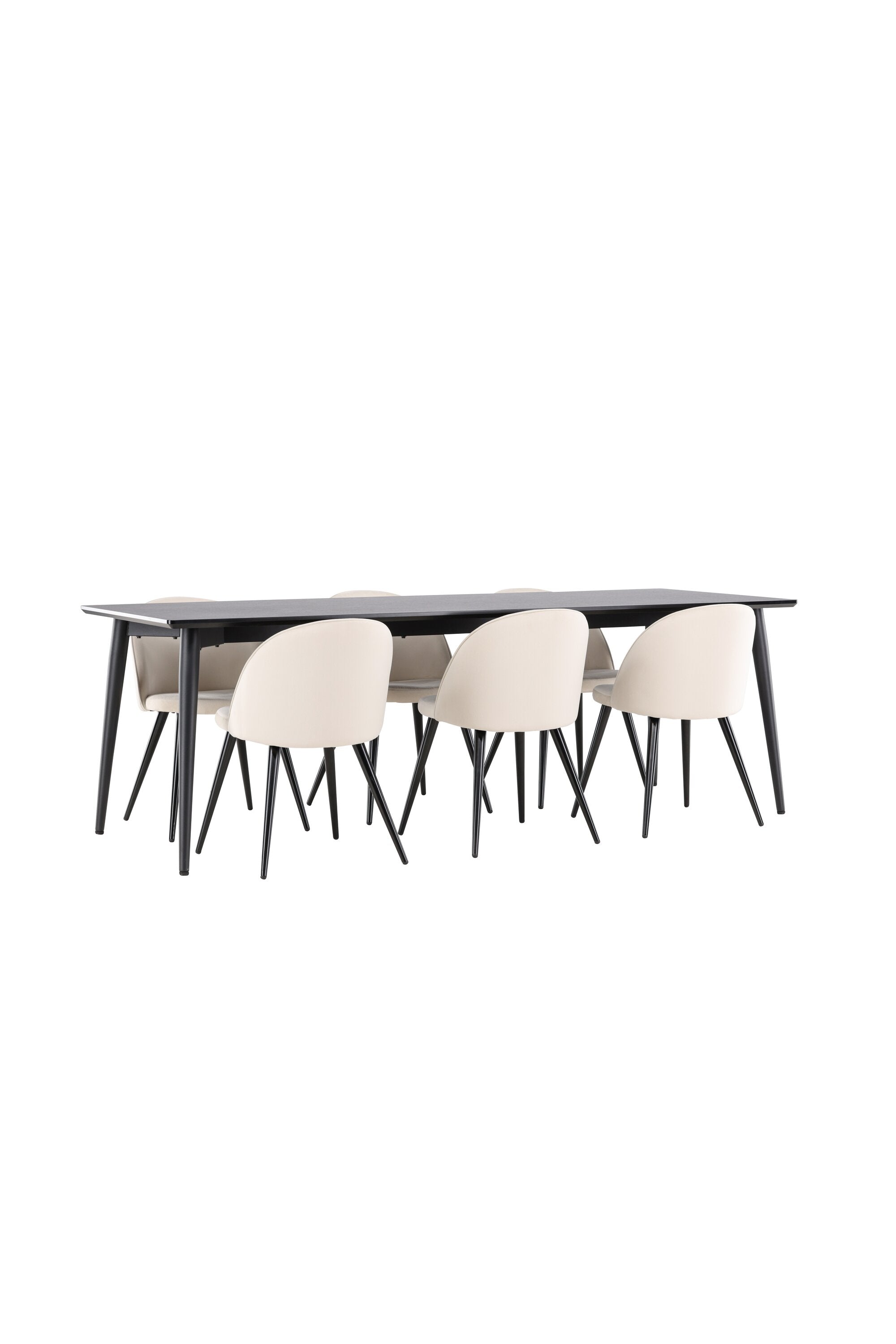 Ellis Matbord med Velvet Matstol-GR Dining Set-Venture Home-peaceofhome.se