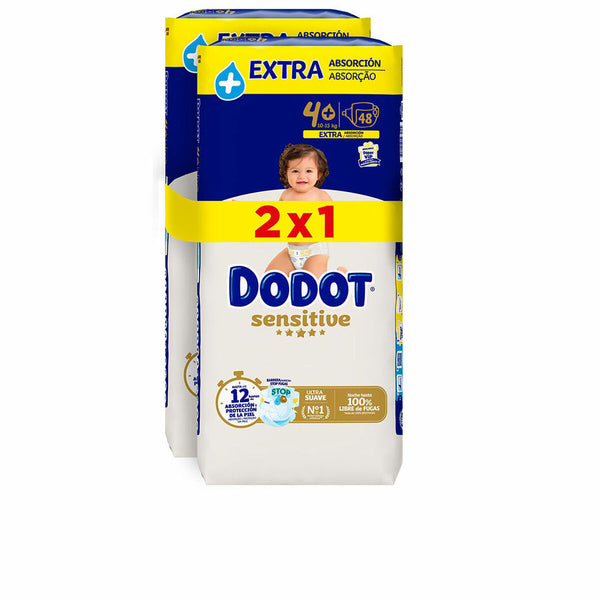 Engångsblöjor Dodot Sensitive Extra 4 10-15 kg (96 antal)-Hälsa och personlig vård, Barn och barnomsorg-Dodot-peaceofhome.se